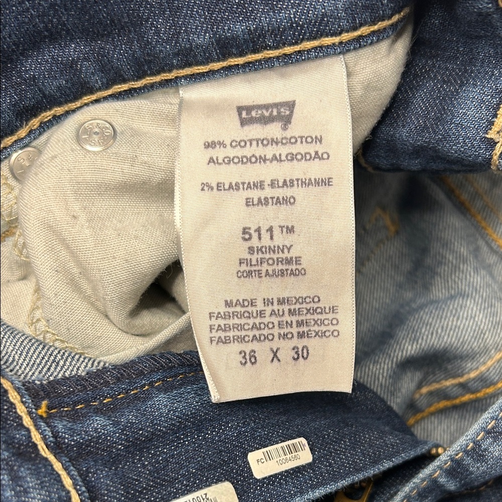 Levi's Classic Straight skinny Denim Jeans - Picture 3 of 5